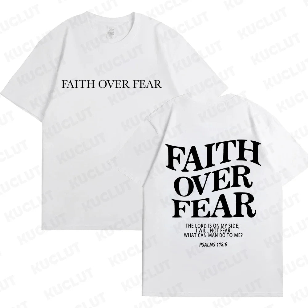 Unisex Faith Over Fear Comfort T-shirts