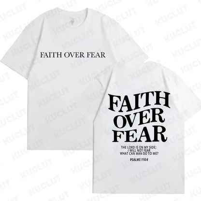 Unisex Faith Over Fear Comfort T-shirts