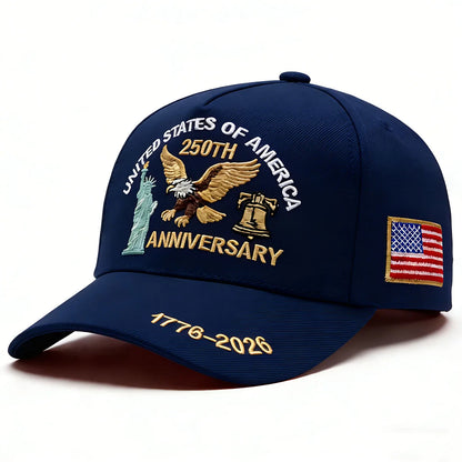 2026 USA 250th Anniversary Embroidered Unisex Cap