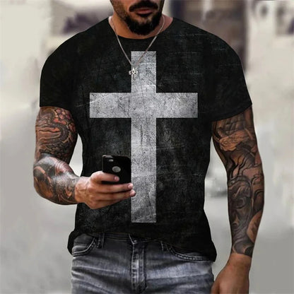 Christian Men's Gothic 3D Print Tees