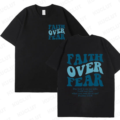 Unisex Faith Over Fear Comfort T-shirts