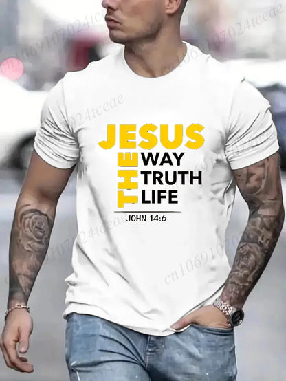 Jesus The Way Print Men's T Shirt
