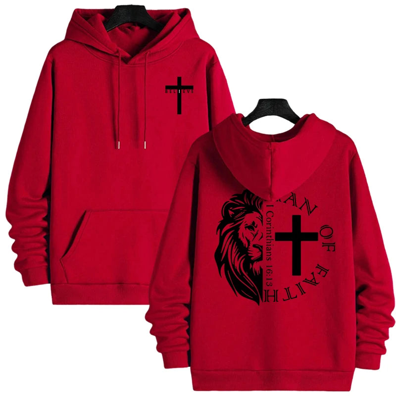 Bold Faith Lion Comfort Hooded Sweatshirt