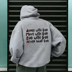 Men's Christian God Printed Graphic Hoodie
