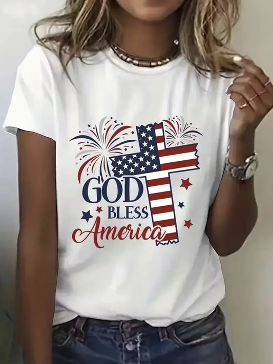God Bless America Women's Patriotic Tee