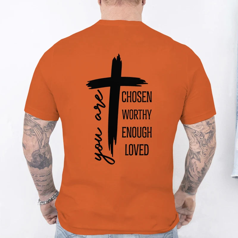 Chosen Worthy Cross Print Tee