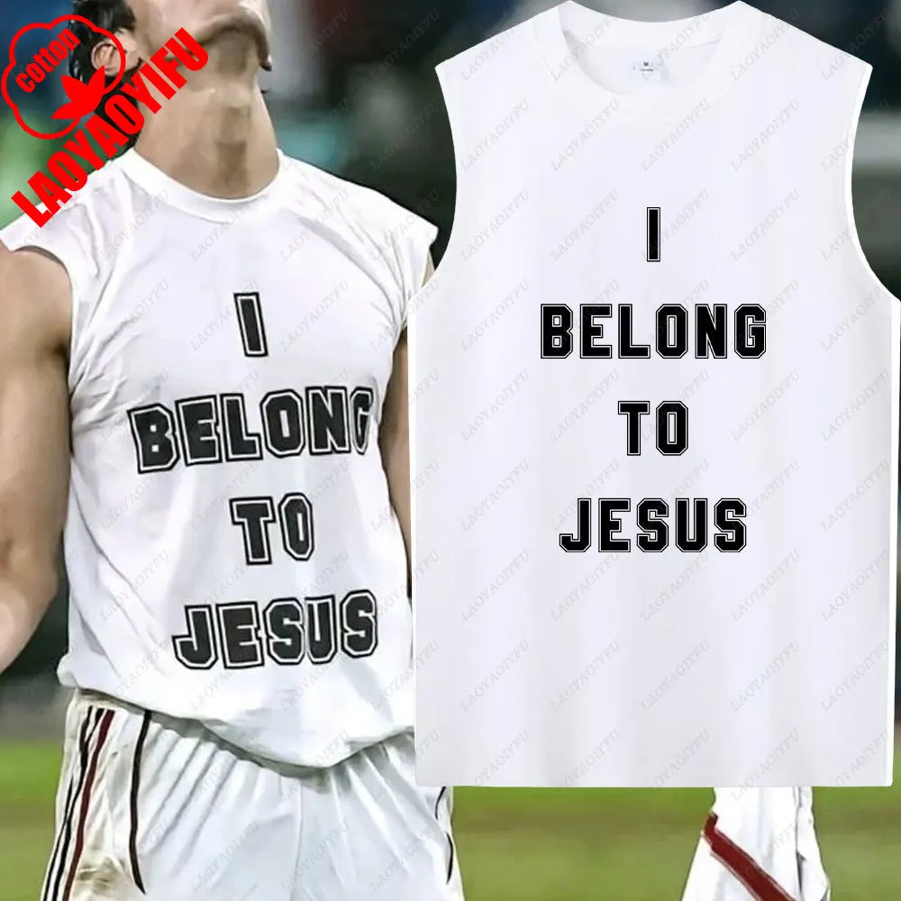 I Belong To Jesus Men Vest Cotton T-Shirt