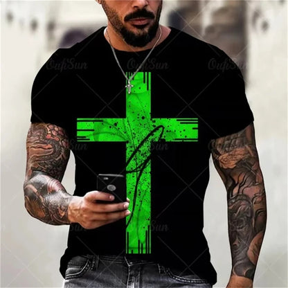 Christian Men's Gothic 3D Print Tees