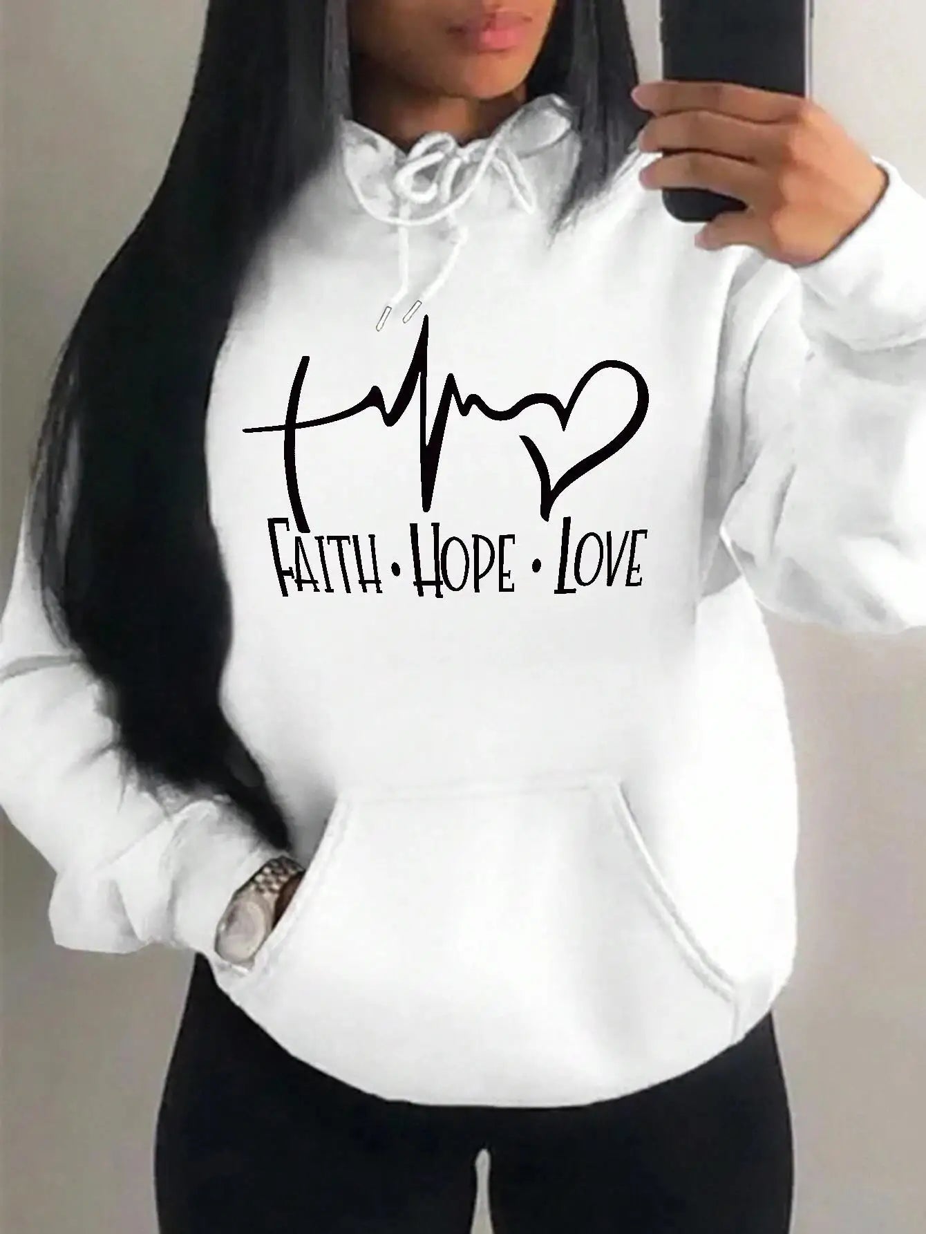 Faith Hope Love Graphic Women's Hoodie
