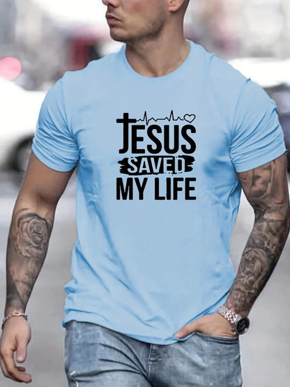 Men's Saved My Life Faith Tee