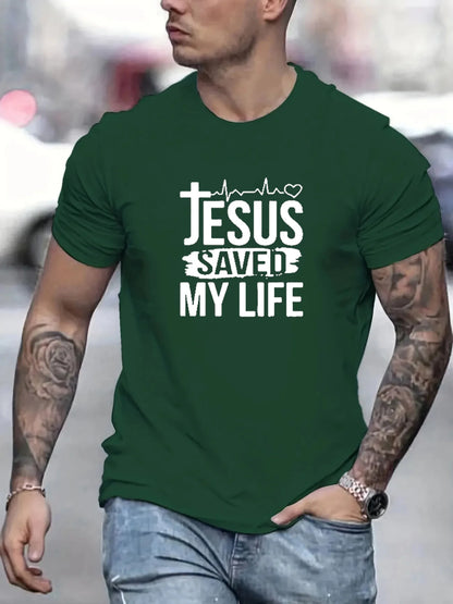 Men's Saved My Life Faith Tee
